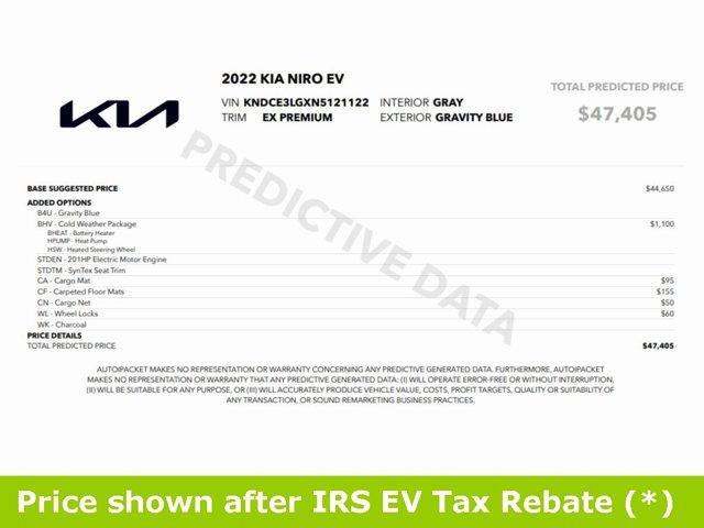 used 2022 Kia Niro EV car, priced at $17,999