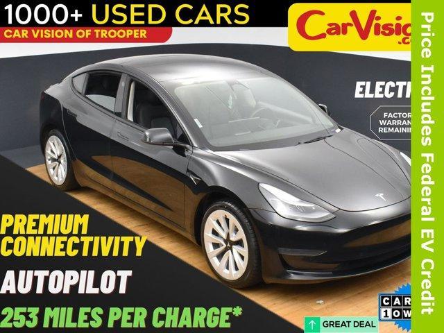 used 2022 Tesla Model 3 car, priced at $16,999