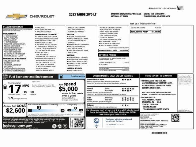 used 2023 Chevrolet Tahoe car, priced at $41,799