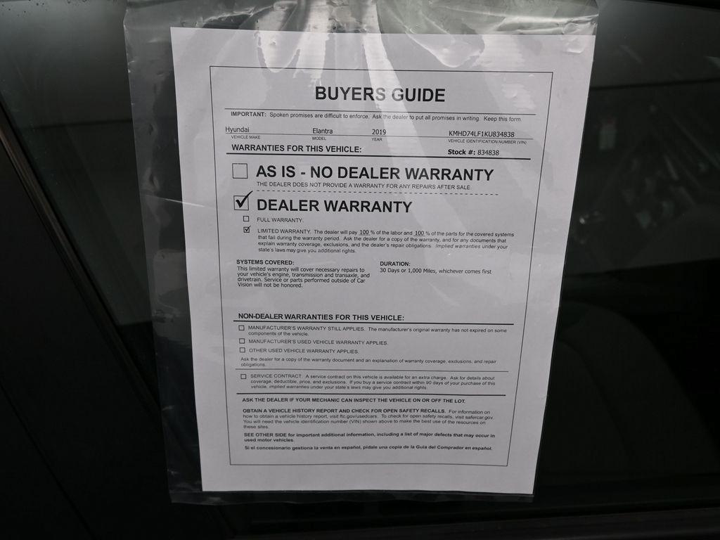 used 2019 Hyundai Elantra car, priced at $14,499