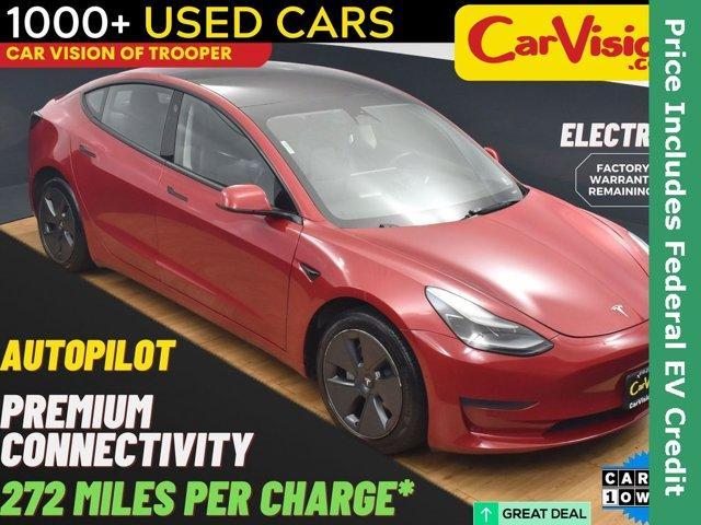 used 2022 Tesla Model 3 car, priced at $15,999