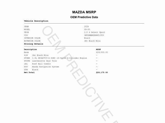 used 2024 Mazda CX-30 car, priced at $20,999