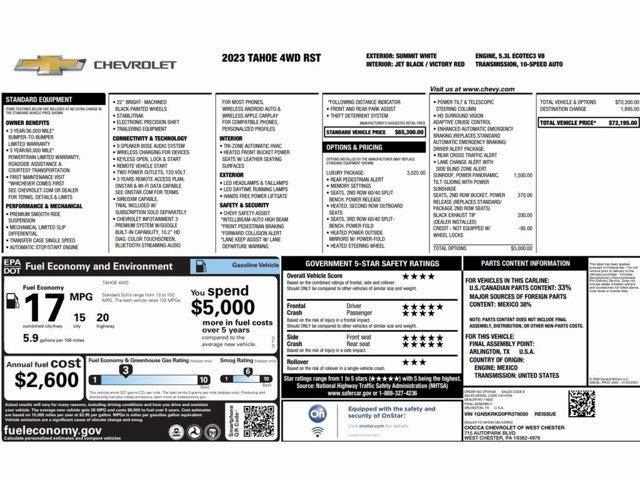 used 2023 Chevrolet Tahoe car, priced at $50,999