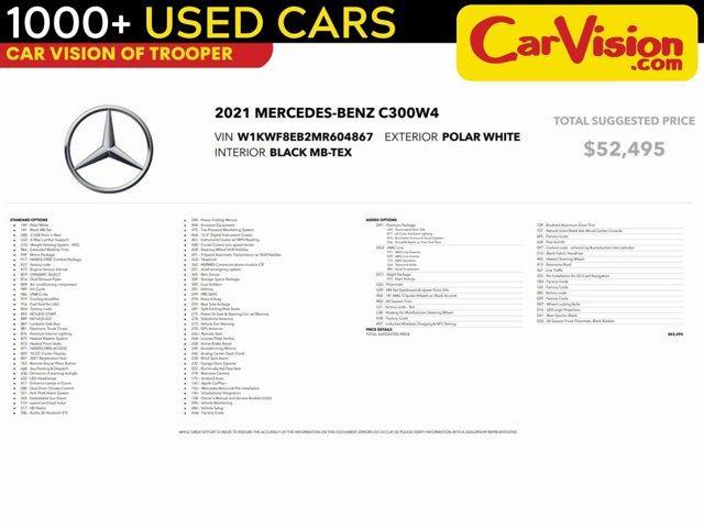 used 2021 Mercedes-Benz C-Class car, priced at $27,499