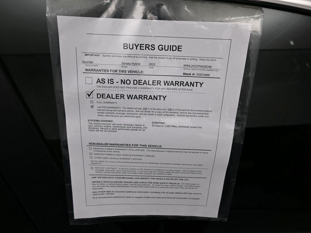 used 2023 Hyundai Sonata Hybrid car, priced at $17,499