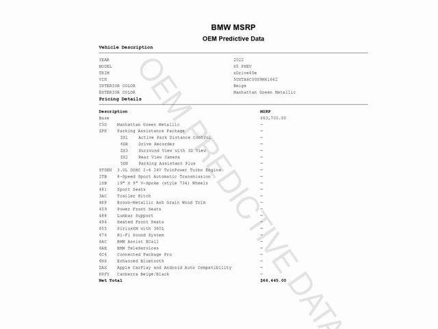 used 2022 BMW X5 PHEV car, priced at $40,999