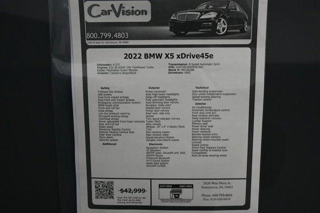 used 2022 BMW X5 PHEV car, priced at $40,999