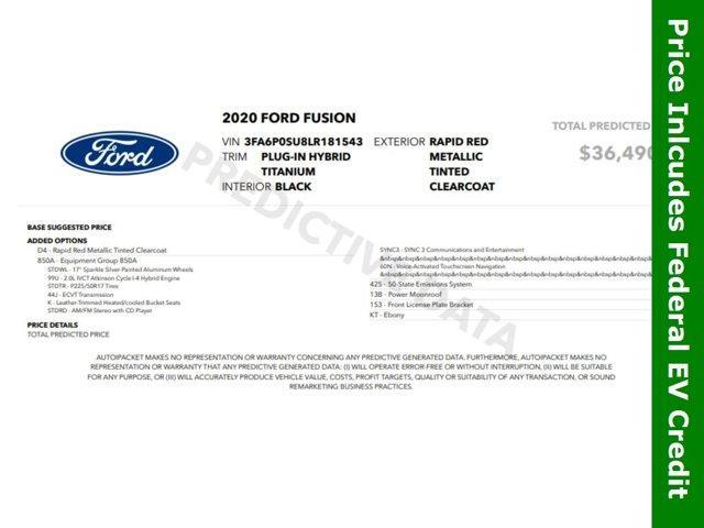 used 2020 Ford Fusion Energi car, priced at $16,999