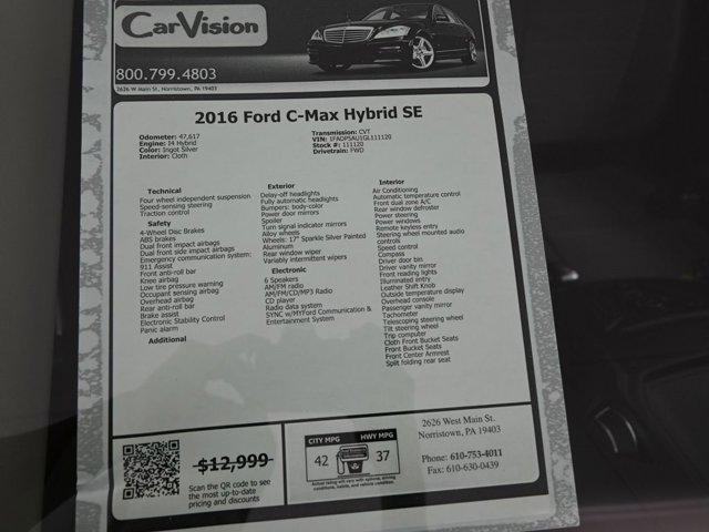 used 2016 Ford C-Max Hybrid car, priced at $10,499