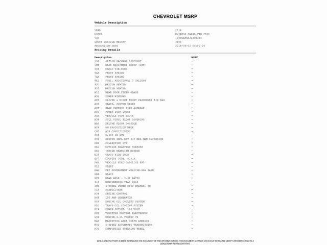 used 2018 Chevrolet Express 2500 car, priced at $18,999