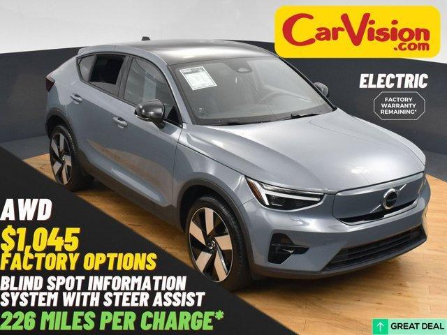 used 2023 Volvo C40 Recharge Pure Electric car, priced at $25,499