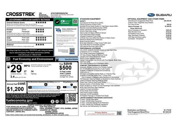 used 2022 Subaru Crosstrek car, priced at $20,999