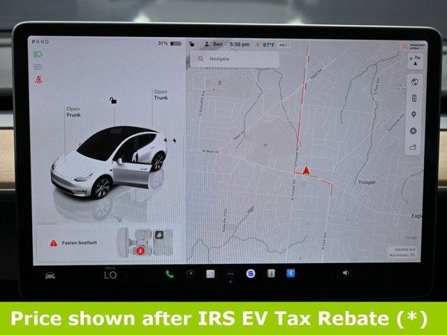 used 2022 Tesla Model Y car, priced at $19,999