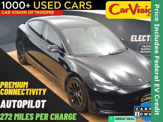 used 2022 Tesla Model 3 car, priced at $17,499