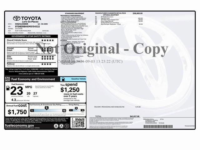 used 2021 Toyota Highlander car, priced at $28,999