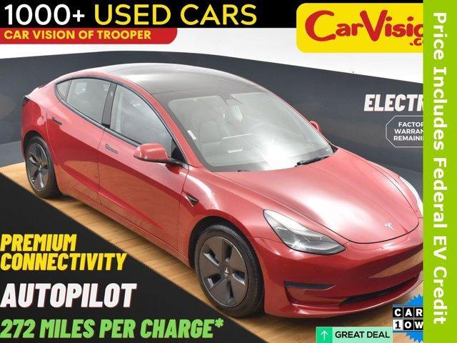 used 2022 Tesla Model 3 car, priced at $16,999