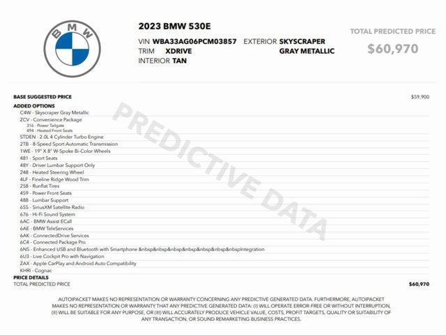 used 2023 BMW 530e car, priced at $28,999