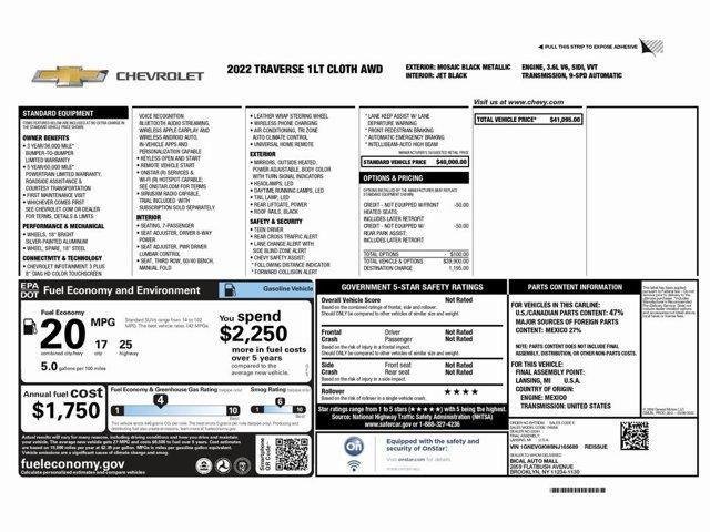used 2022 Chevrolet Traverse car, priced at $26,999