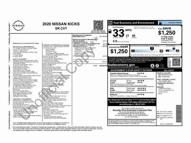 used 2020 Nissan Kicks car, priced at $14,499