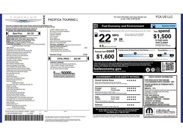 used 2022 Chrysler Pacifica car, priced at $22,999