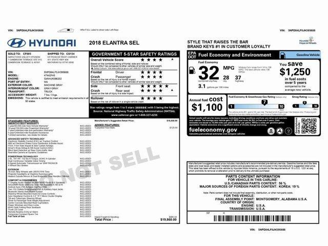 used 2018 Hyundai Elantra car, priced at $11,998