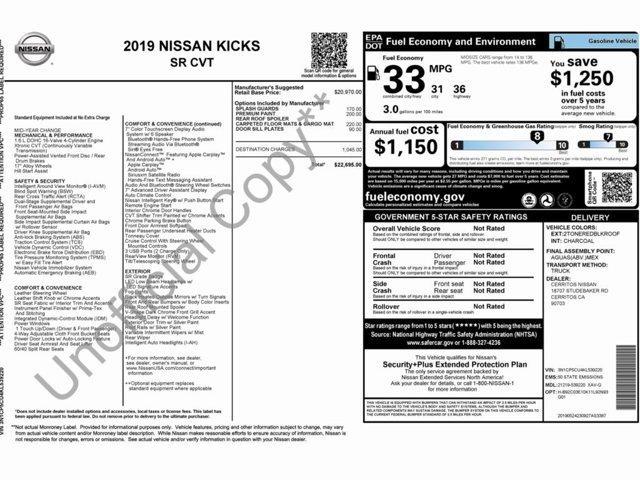 used 2019 Nissan Kicks car, priced at $12,999