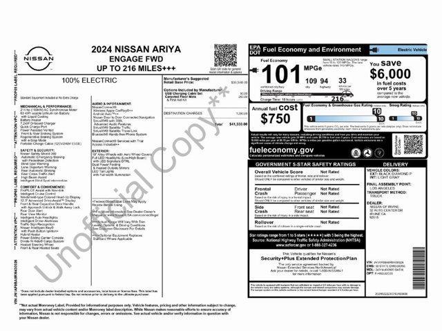 used 2024 Nissan ARIYA car, priced at $19,499