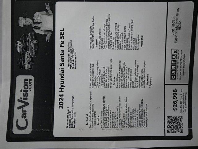 used 2024 Hyundai Santa Fe car, priced at $24,999