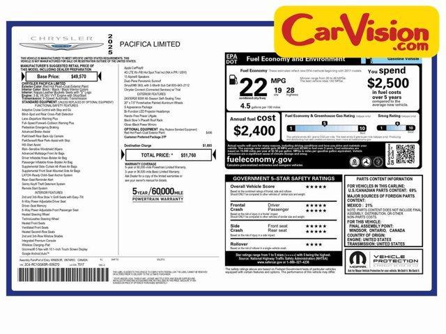 used 2025 Chrysler Pacifica car, priced at $34,999