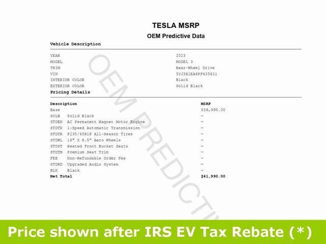 used 2023 Tesla Model 3 car, priced at $13,999