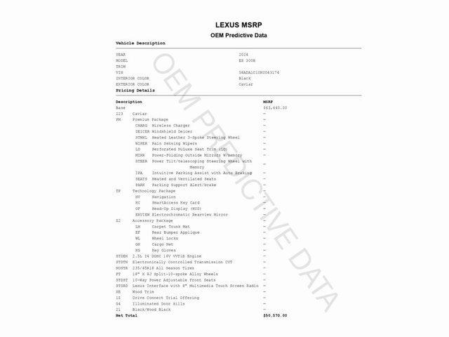 used 2024 Lexus ES 300h car, priced at $35,999