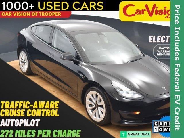 used 2022 Tesla Model 3 car, priced at $16,499