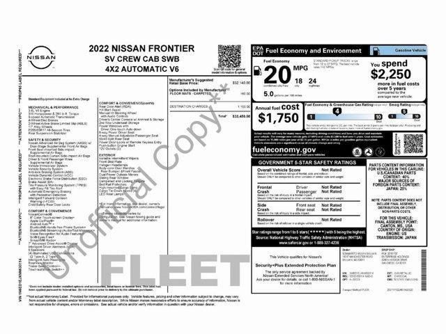 used 2022 Nissan Frontier car, priced at $21,999