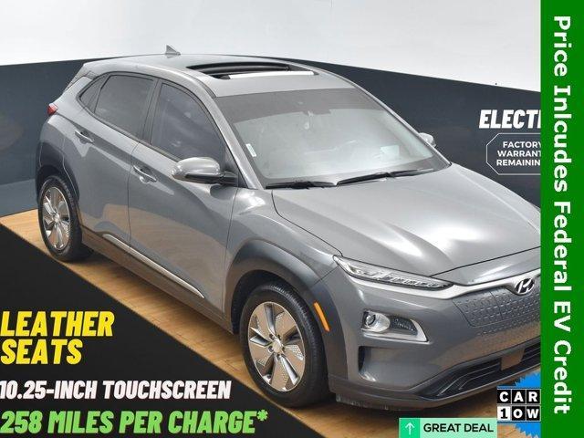 used 2021 Hyundai Kona EV car, priced at $15,499