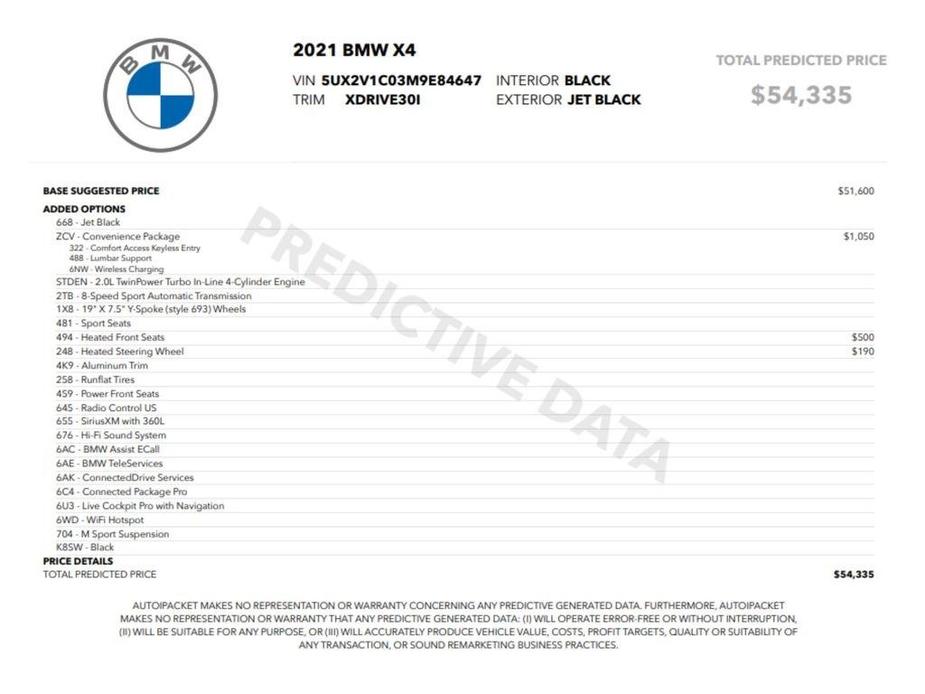 used 2021 BMW X4 car, priced at $29,999