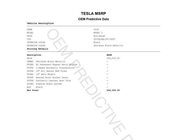 used 2018 Tesla Model 3 car, priced at $19,999