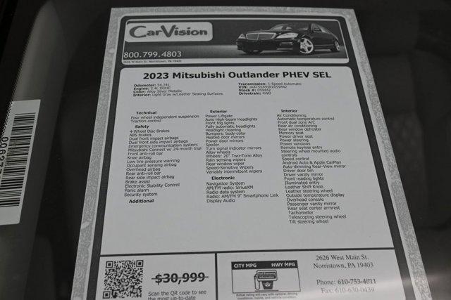 used 2023 Mitsubishi Outlander PHEV car, priced at $24,999