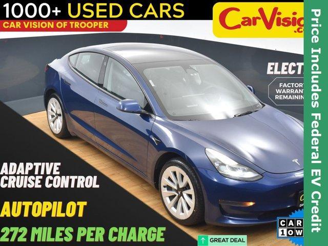 used 2022 Tesla Model 3 car, priced at $15,499