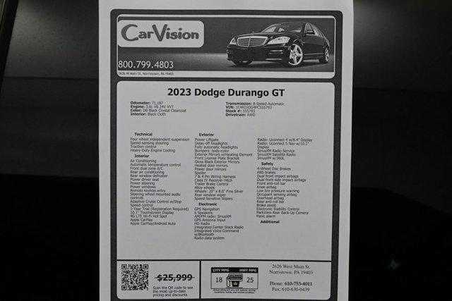used 2023 Dodge Durango car, priced at $23,499