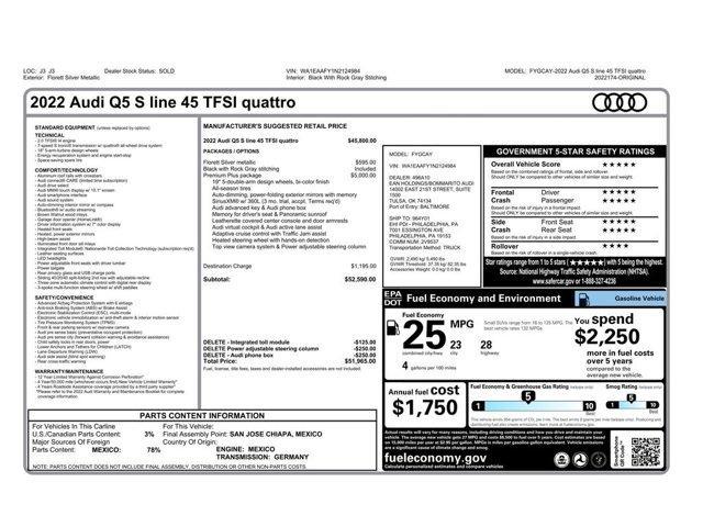 used 2022 Audi Q5 car, priced at $29,499