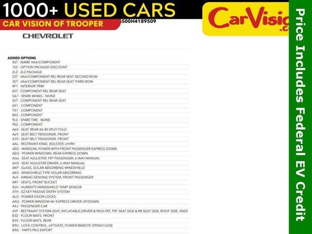 used 2017 Chevrolet Bolt EV car, priced at $9,999