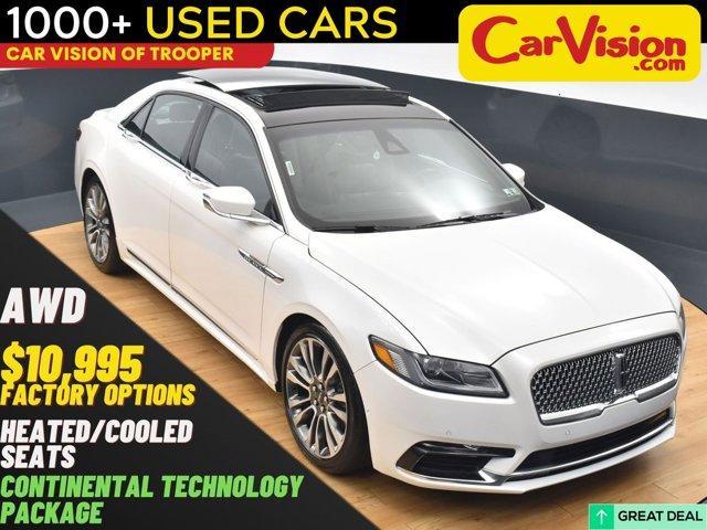 used 2017 Lincoln Continental car, priced at $24,999