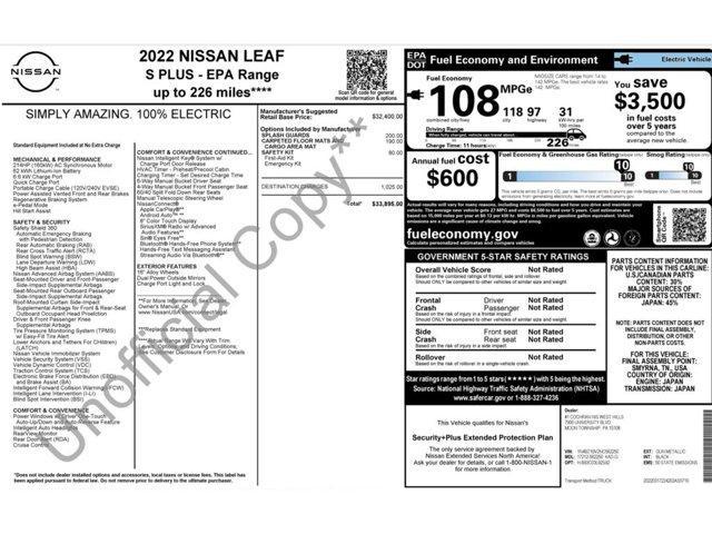 used 2022 Nissan Leaf car, priced at $12,999