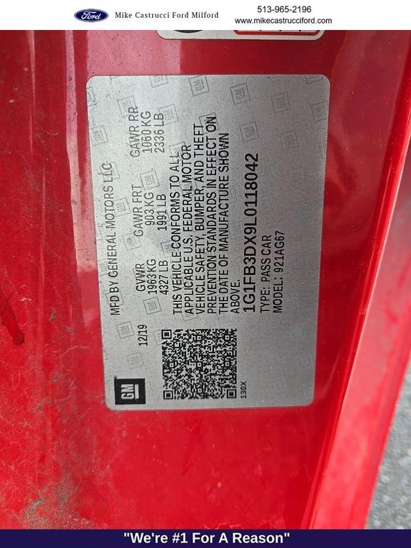 used 2020 Chevrolet Camaro car, priced at $19,950