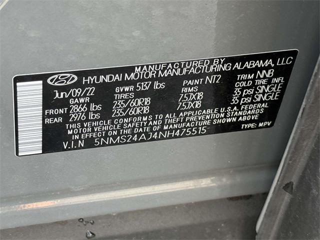 used 2022 Hyundai Santa Fe car, priced at $23,400