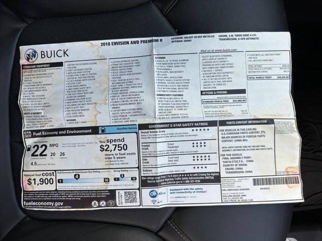 used 2018 Buick Envision car, priced at $14,999