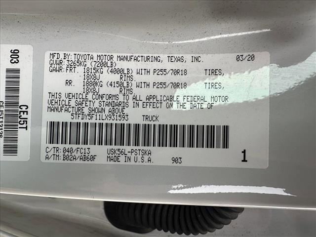 used 2020 Toyota Tundra car, priced at $39,991