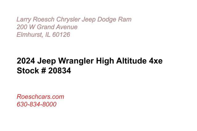 new 2024 Jeep Wrangler 4xe car, priced at $68,333