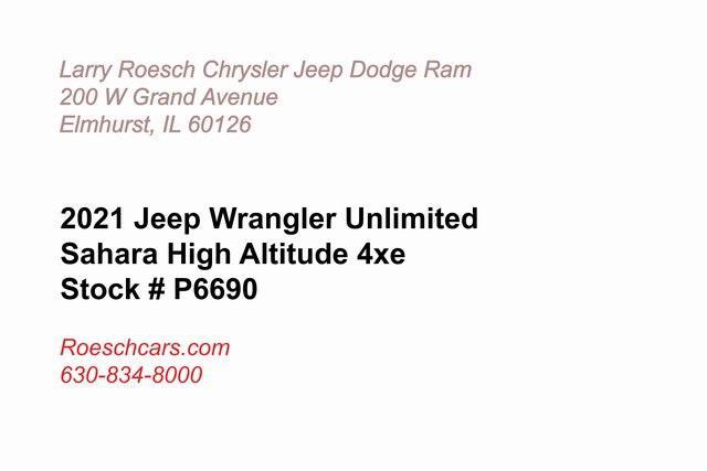 used 2021 Jeep Wrangler Unlimited 4xe car, priced at $36,549