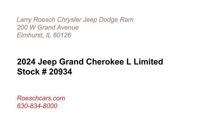 new 2024 Jeep Grand Cherokee L car, priced at $50,127